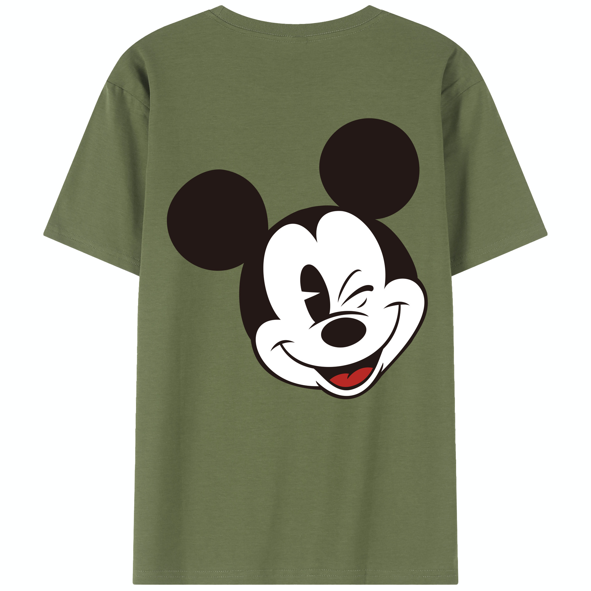 （画像用） ミッキーマウス Mickey Mouse 綿100％半袖Tシャツ（背面プリント）
